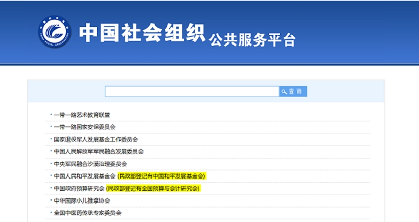 涉嫌非法社会组织名单查询