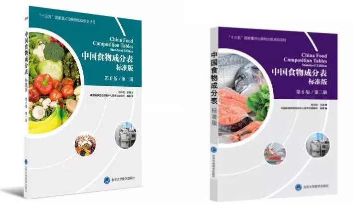 重磅推荐丨《中国食物成分表》标准版第6版第一、二册